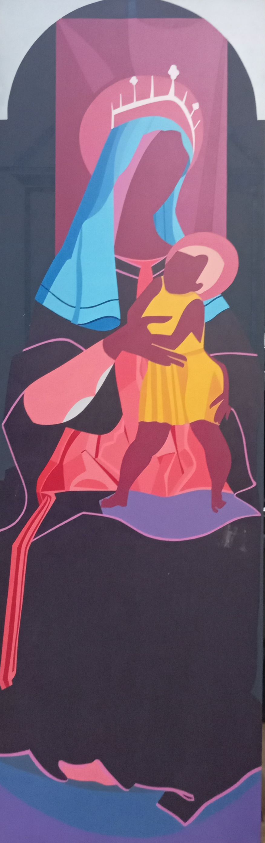 1992 Madonna 122x38 Acrílico sobre tablex